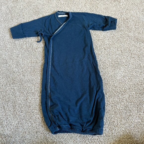 Beba Bean Baby Bamboo Kimono Sleep Bag Newborn Navy Blue Unisex Foldover Mitts - Picture 1 of 9